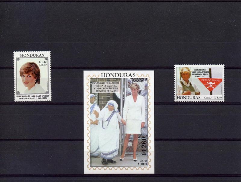 Honduras Diana Princess/M.Teresa (2)+SS mnh SC#C1011/1013 