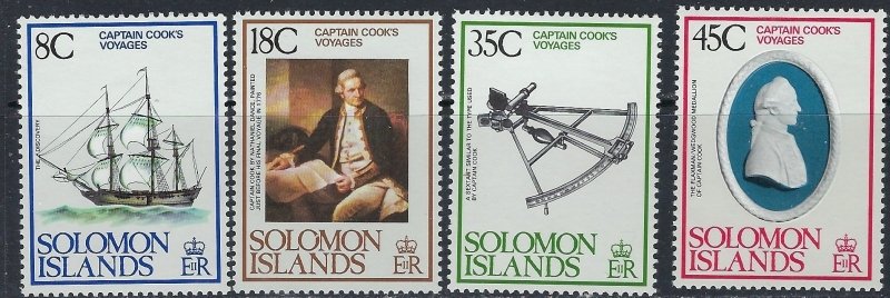 Solomon Is 381-84 MNH 1979 Capt Cook (ak5315)