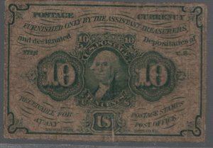 US PC6 CIRCULATED FOLDED IMPERFED 1862