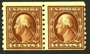 U.S. #395 MINT PAIR OG LH
