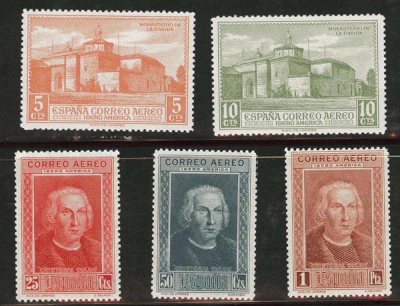 SPAIN Scott C43-7 MH* Airmail stamp short set 1930