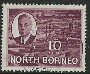 North Borneo 250 Used 1950 issue (fe3198)