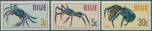 Niue 1970 SG151-153 Edible Crabs set MNH