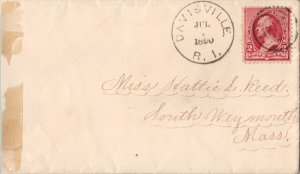 United States Rhode Island Davisville 1890 target  1851-1932  2c Washington L...