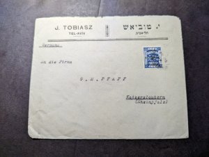 1926 Palestine EEF Overprint Cover Tel Aviv to Kaiserslautern Germany G M Pfaff