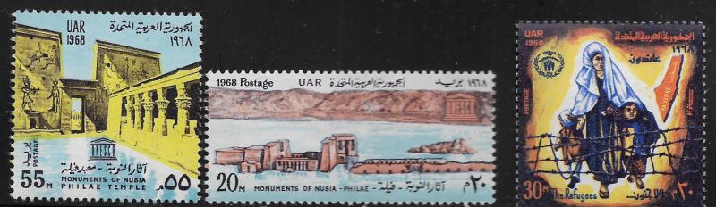 EGYPT, 744-746, MNH, ISSUED FOR UNITED NATIONS DAY