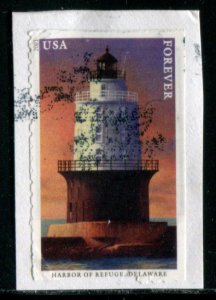 5624 (55c) Mid-Atlantic Lighthouses - Harbor of Refuge SA. used on paper