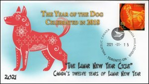 CA21-010, 2021, Lunar New Year, 12 years  of Lunar New Year Cycle, Dog