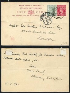 Straits Settlements uprated Stationery