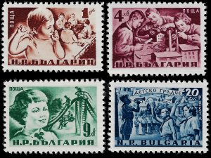 Bulgaria 1951 Sc 755-58 MH vf Children's Activities