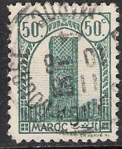 French Morocco #181 Tower of Hassan Used