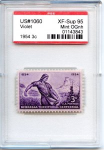 US SCOTT #1060 MINT-XF-SUP-OG-NH GRADED 95 PSE ENCAPSULATED SMQ $35 (8/14/24 GP)