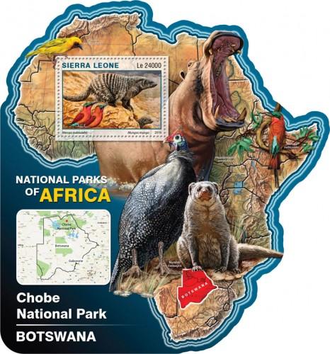 SIERRA LEONE 2016 SHEET NATIONAL PARK BOTSWANA WILDLIFE srl16514b