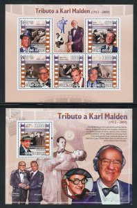 Guinea-Bissau MNH, Tribute to Karl Malden Souvenir Sheet from  2009.