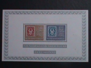 NORWAY-1972 SC#585a CENTENARY OF POST HORN STAMPS -MNH S/S-VERY FINE