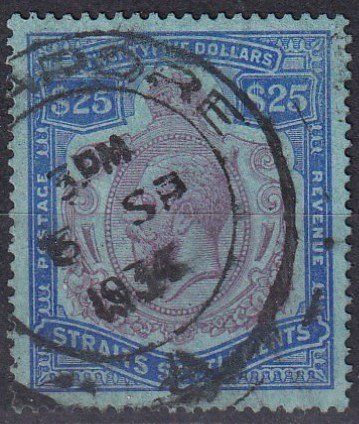 Straits Settlements #202  F-VF Used CV $200.00 (Z1551)