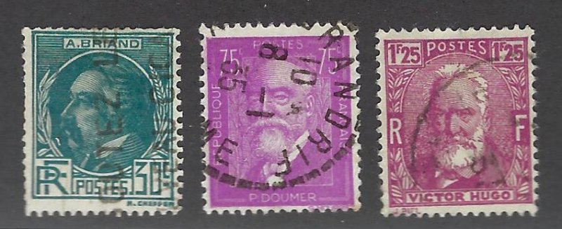 France #291-293 Used Fine hr $12.00...Nice Stamps!