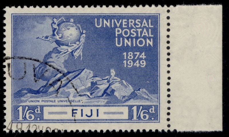 FIJI GVI SG275, 1s 6d blue, FINE USED.