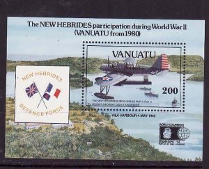 Vanuatu-Sc#564- id9-Unused NH sheet-WWII-Planes-Aircraft-1992-