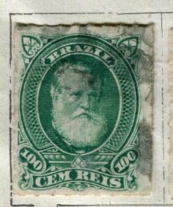 BRAZIL; 1870s early classic Dom Pedro issue used 100r. value