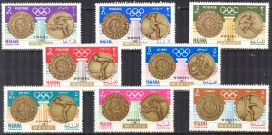 Manama / Ajman 1968 Olympics Games Mexico Medals Winners Set of 8 MNH