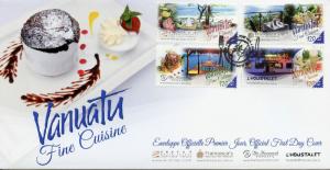 Vanuatu 2015 FDC Fine Cuisine 4v Set Cover Eratap Beach Resort Havannah