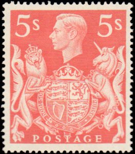 Great Britian #250, Incomplete Set, 1942, Hinged