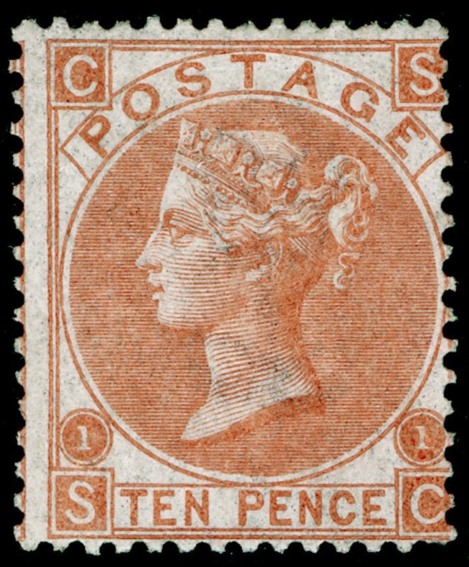 SG113, SCARCE 10d pale red-brown, NH MINT. Cat £3500. SC