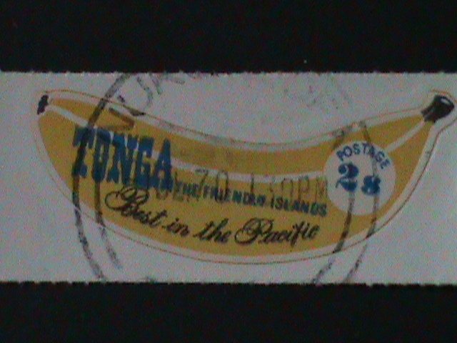 ​TONGA-SC# 223-LOVELY BEAUTIFUL BANANA SHAPE CUT STAMP CTO VF-HARD TO FIND