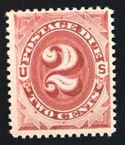 Scott #J23 - F/VF - 2c Bright Claret - Postage Due - OG HM - 1891