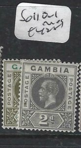 GAMBIA  (P0607B)  KGV   1 1/2D-2D  SG  110-1  MOG