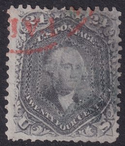 #78 Used, Fine, Face free red cancel (CV $400 - ID34946) - Joseph Luft