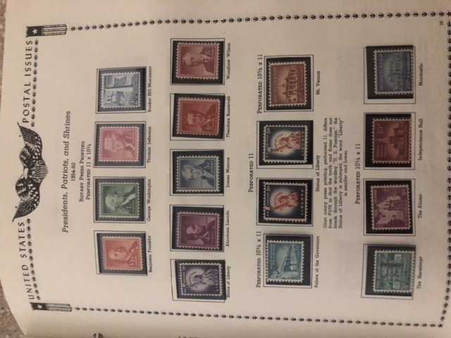 The All American Stamp Album Mint Stamps Very Nice Starts At 1933 Almost Full