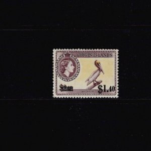British Virgin Islands: 1962, US $ Surcharge, $1.20 on $2.40, Pelican, MNH