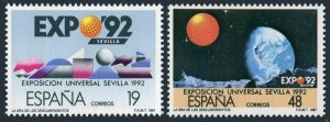 Spain 2506-2507, MNH. Michel 2758-2759. EXPO-1992, Seville, 1987.