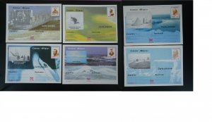 polar explorers set of 6 postal stationery cards Romania ref 100154