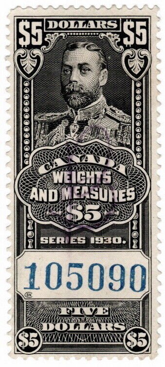 (I.B) Canada Revenue : Weights & Measures $5