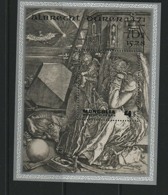 Thematic stamps MONGOLIA 1978 DURER PAINTER MS1165 mint