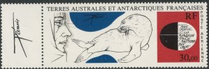 FRENCH ANTARCTIC FSAT TAAF Sc#C88 1985 Explorer & Seal Complete OG Mint NH