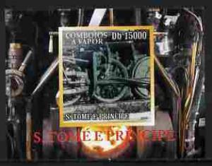 Sao Tome & Principe 2010 STEAM TRAINS Deluxe s/s Mint (NH) #2