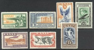 GREECE #C8-14 Mint NH - 1933 Airmail Set