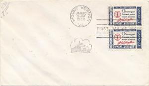 United States sc# 1139 FDC - George Washington Credo - January 20, 1960