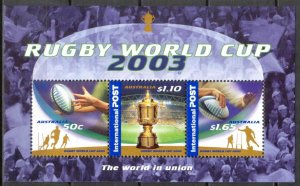 Australia 2003 Rugby World Cup S/S MNH