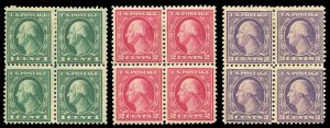 United States, 1910-30 #498-499,501 Cat$69.40, 1917-19 1c green, 2c rose and ...