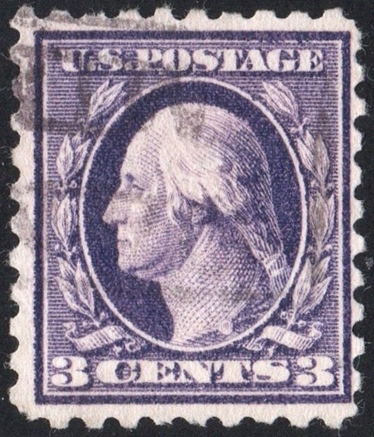 SC#426 3¢ Washington Single (1914) Used