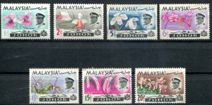 Malaysia -Jahor SC# 169-75 Orchids Used SCV $2.80