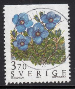 Sweden 1995 used Scott #2121 3.70k Rock speedwell Wild Flowers