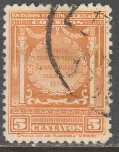 MEXICO 660, 5¢ POSTAL CONGRESS. USED. VF. (657)
