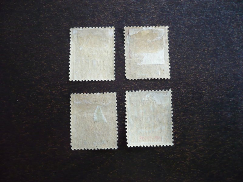 Stamps-French Offices in Canton Scott#1,1a,2,5- Mint Hinged Part Set of 4 Stamps