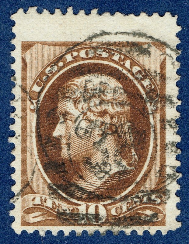 [0772] 1882 Scott#209 10¢ brown used (big size)